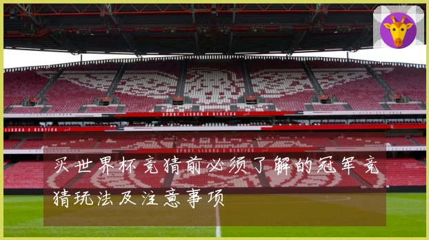 买世界杯竞猜前必须了解的冠军竞猜玩法及注意事项